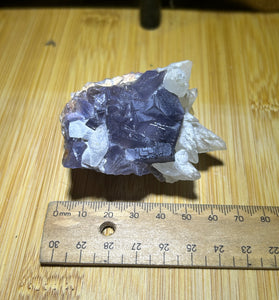 Fluorite and calcite specimen