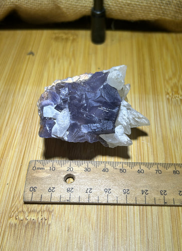 Fluorite and calcite specimen