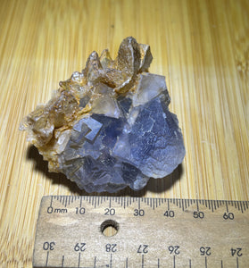 Fluorite and calcite specimen