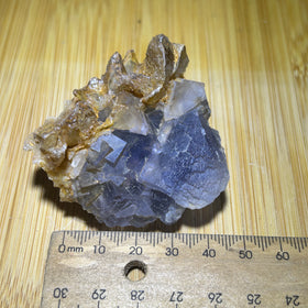 Fluorite and calcite specimen