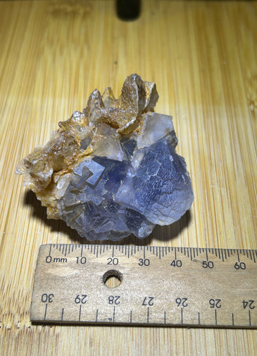 Fluorite and calcite specimen